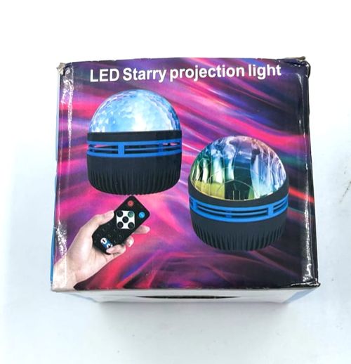 Mini Bola de Cristal LED RGB com Sensor de Som e Controle Remoto