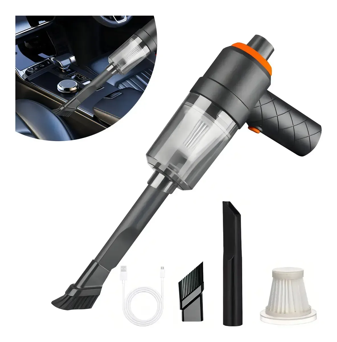 Aspirador de Emergência Multifuncional para Automóvel