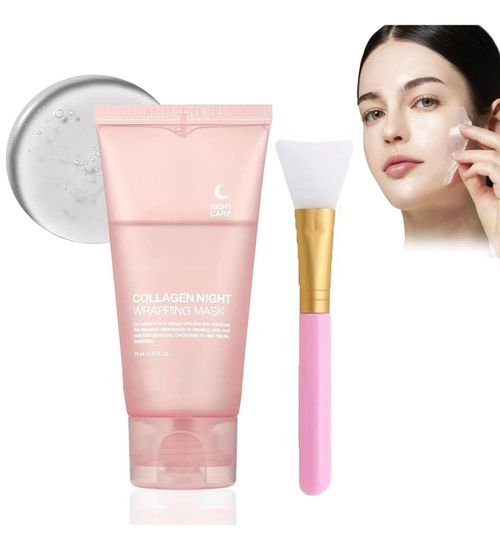 Mascara facial de colágeno para uso noturno