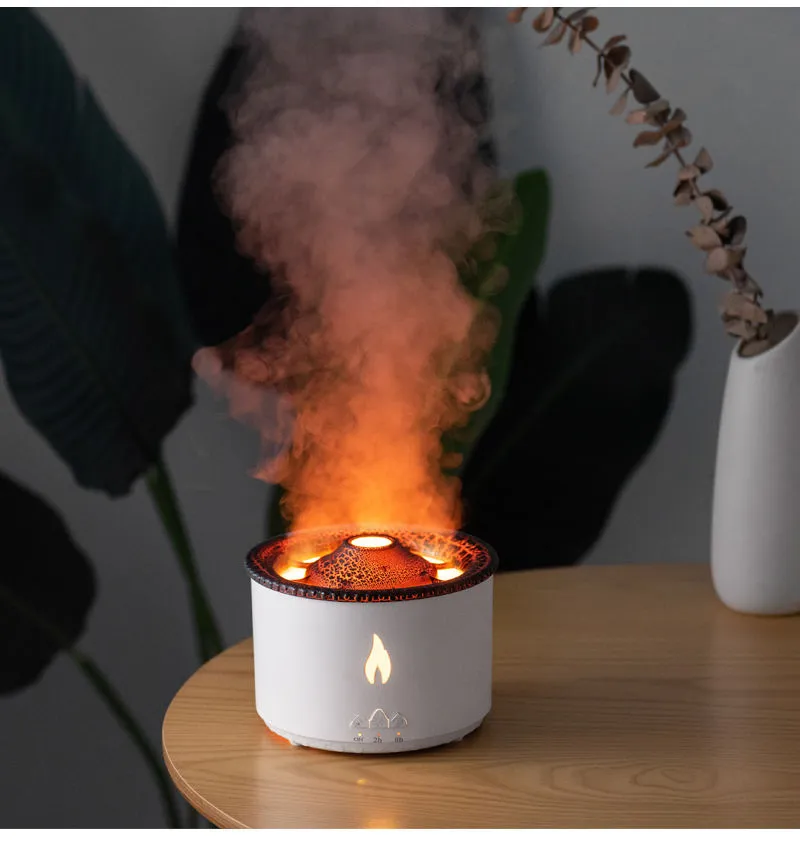 🌋 Umidificador e Difusor Ultrassônico Efeito Vulcão Max – 360ml