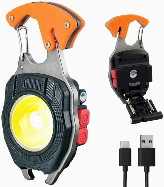 Mini Lanterna de Chaveiro LED Recarregável W5147 (Multifuncional)