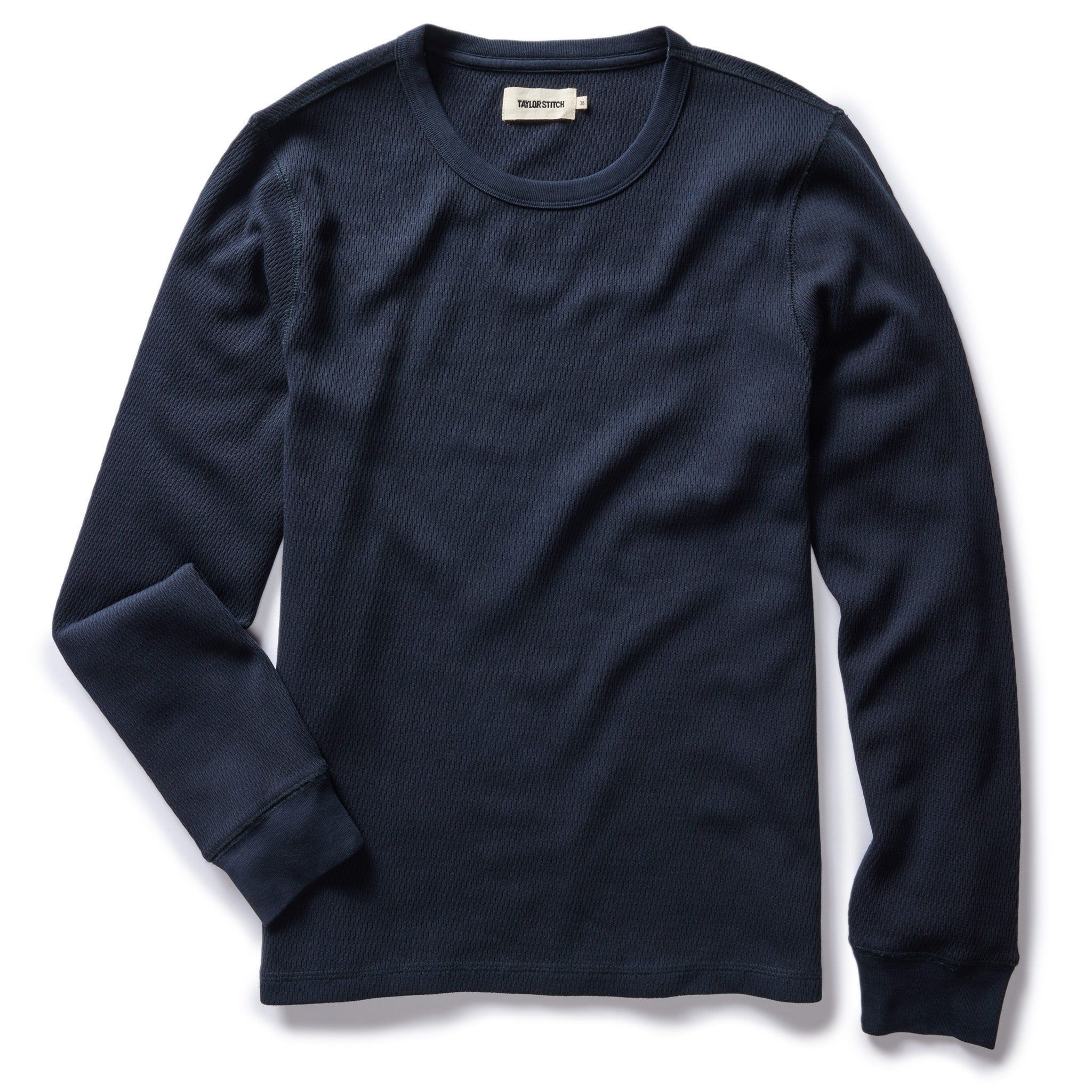 Uacnc Organic Cotton Waffle Crew in Dark Navy