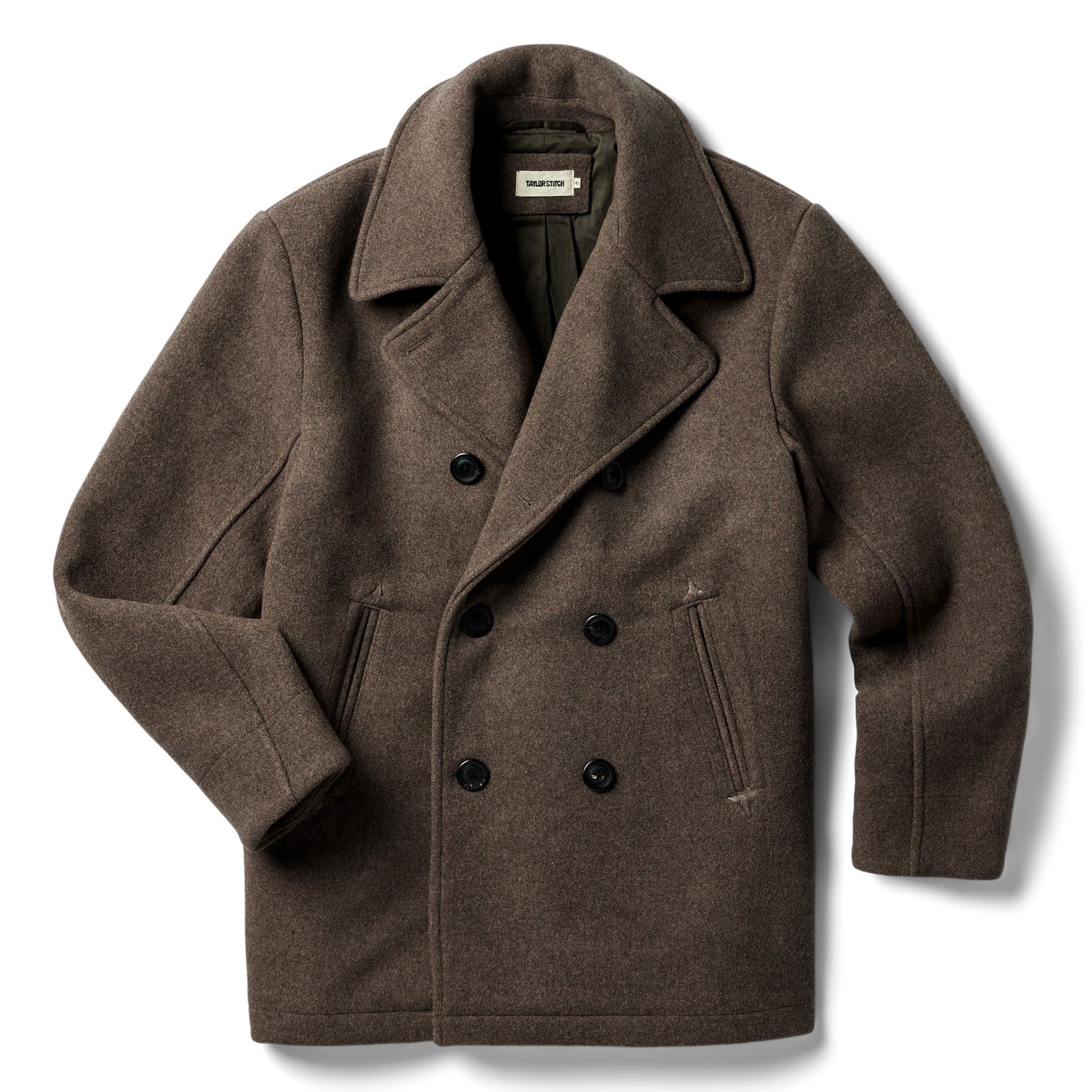 Uacnc Mariner Coat in Sable Melton Wool