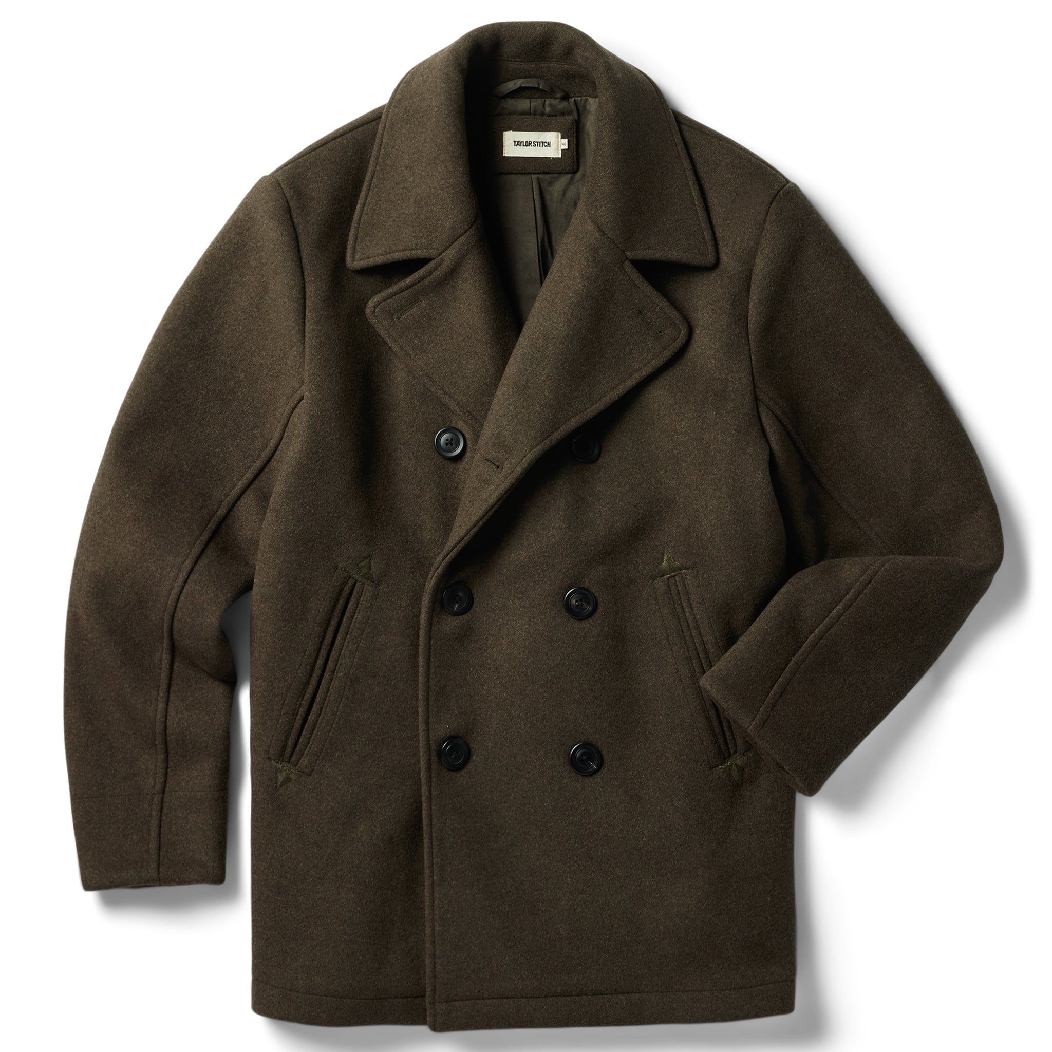 Uacnc Mariner Coat in Army Melton Wool