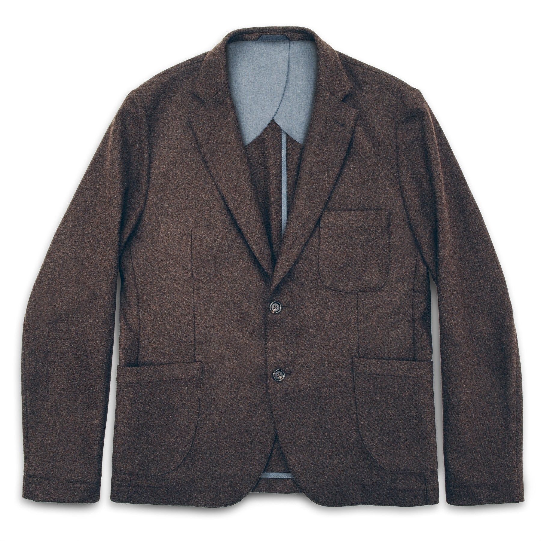 Uacnc Telegraph Jacket in Chocolate Wool