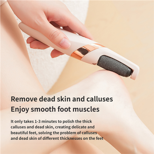 Electric Foot File – Dead Skin Remover, USB Rechargeable, 3 Interchangeable Heads for Smooth Feet | Foot Care Tool