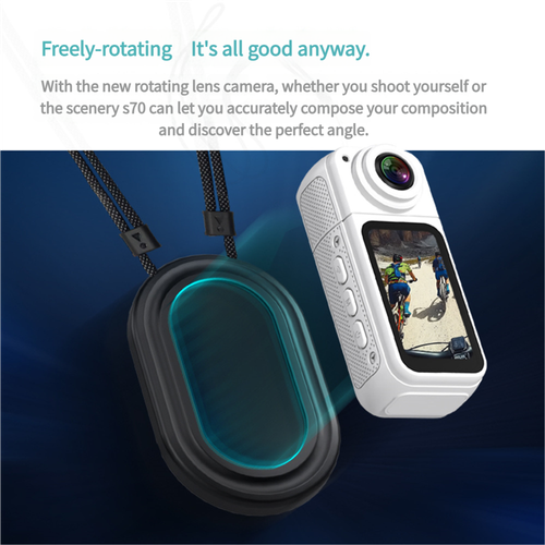 Ultra-Light 35g Thumb-Sized Camera – 180° Flip Lens, Magnetic Mount, 2.7K HD Video & Photos, Continuous 60-Min Recording – Capture Every Moment Anytime, Anywhere