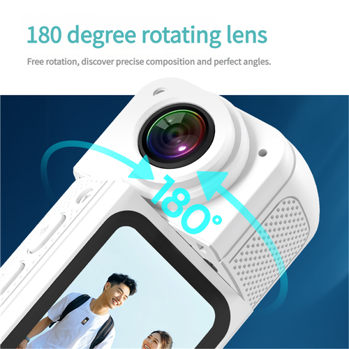 Mini Thumb Camera 2.7K HD – 180° Flip Lens, Magnetic Mount, Lightweight 35g Action Camera