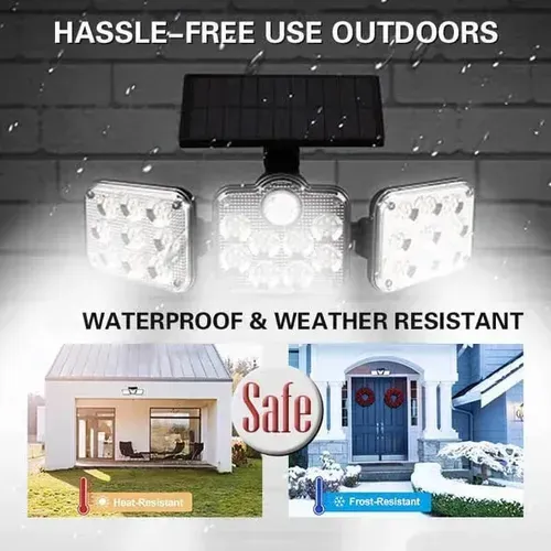 Triple Solar Wall Light With Holder☀️💡