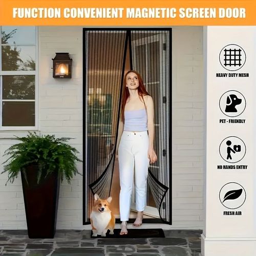 Magnetic screen door