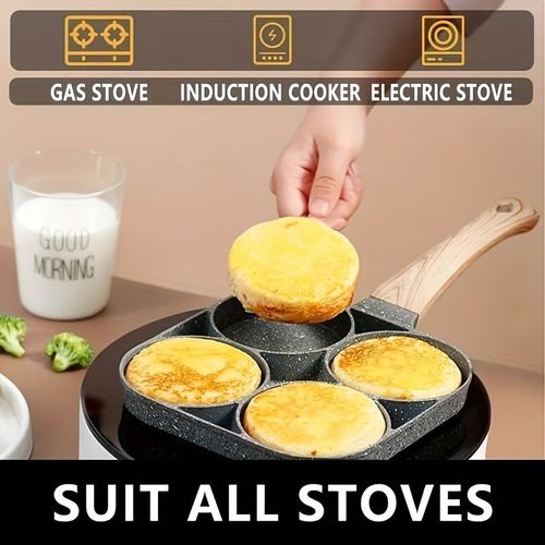 4-hole non stick frying pan