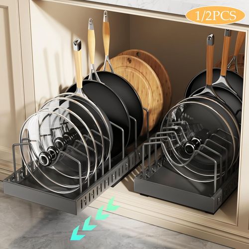 Pot lid storage rack