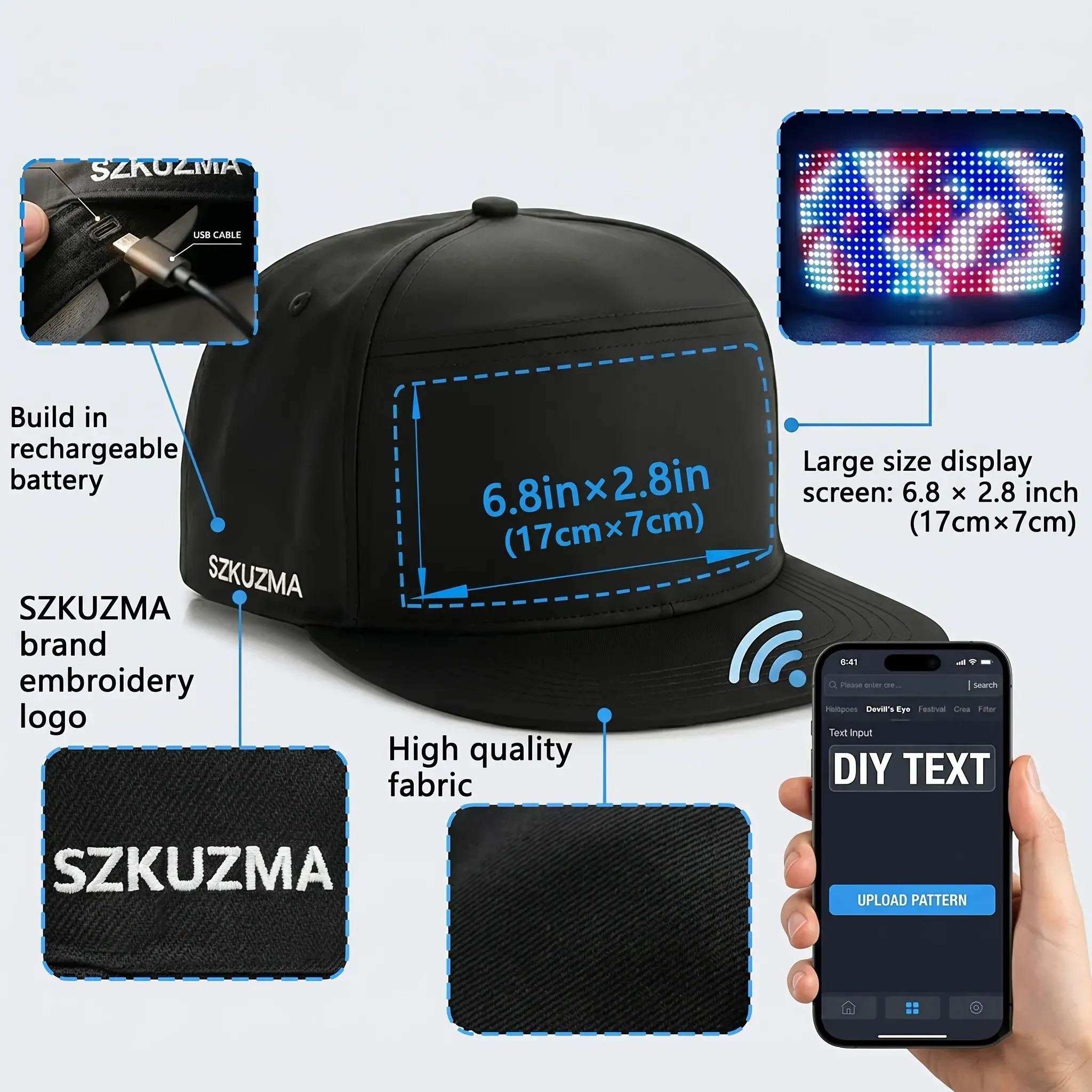 LED baseball cap