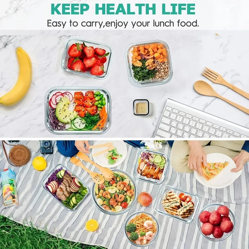 Glass Food Storage Container Set