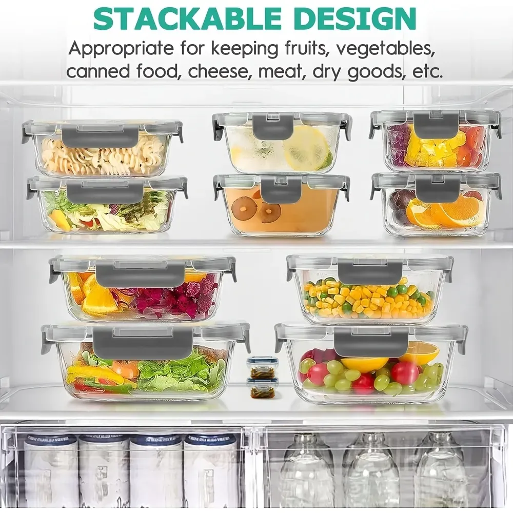 Glass Food Storage Container Set