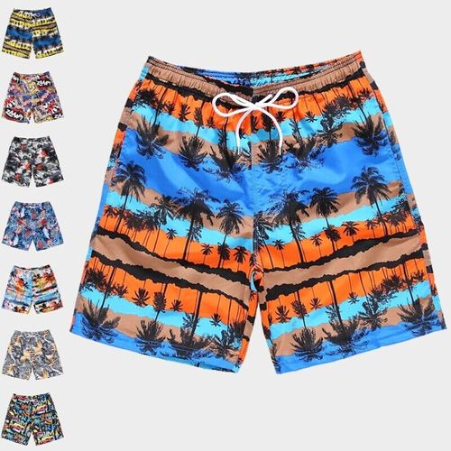 Men Comfy Drawstring Short Trousers Man  beach loose Quick Dry Shorts Hot Pants