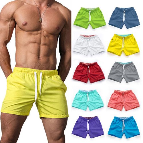 Mens Swimming Board Shorts Swim Shorts Trunks Drawstring Swimwear Beach Summer