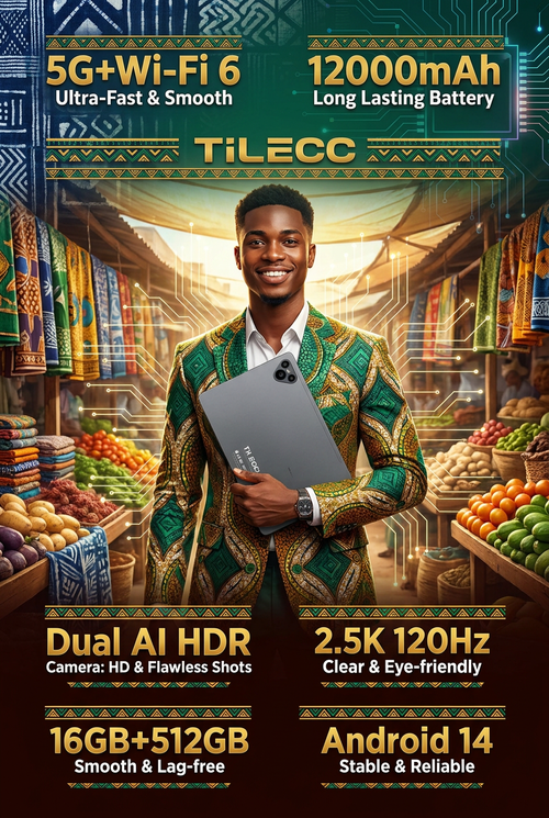 TiLECC Tablet 11'' FHD+ Display 16GB+512GB 13MP 8MP Widevine L1 12000 mAh Battery Android