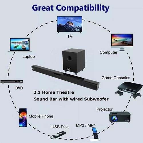Sound Bar With Woofer Home Theater Speaker System Sound System