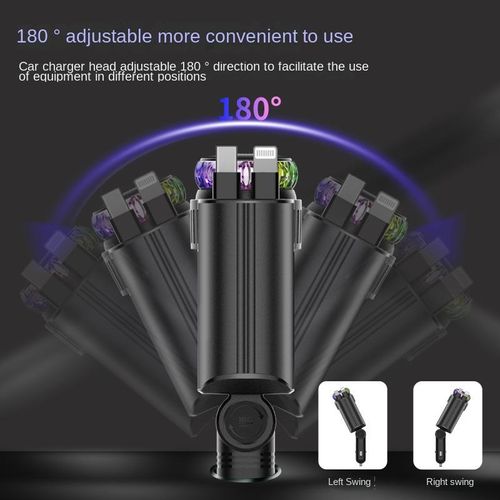 5-in-1 Car Charger with Starry Sky Light & Car Air Freshener