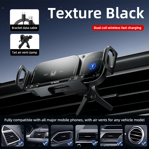 Electric Car Phone Holder with Wireless Charging