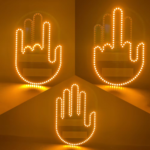 Middle Finger Brake Light – Funny Car Party Lamp