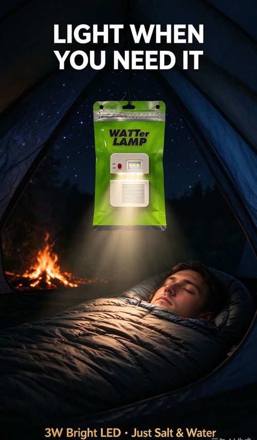Work Hiking Waterproof Outdoor LED Tent Light Camping Lantern Salt and Water Salt Water Lamp