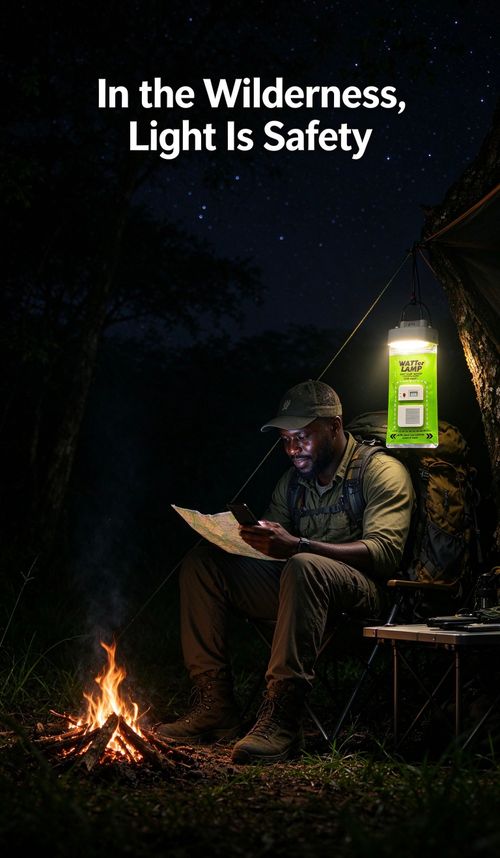 Work Hiking Waterproof Outdoor LED Tent Light Camping Lantern Salt and Water Salt Water Lamp