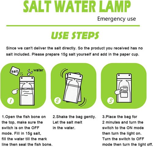 Work Hiking Waterproof Outdoor LED Tent Light Camping Lantern Salt and Water Salt Water Lamp