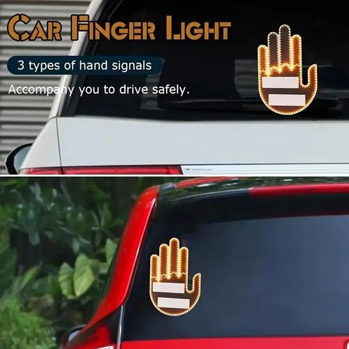 Middle Finger Brake Light – Funny Car Party Lamp