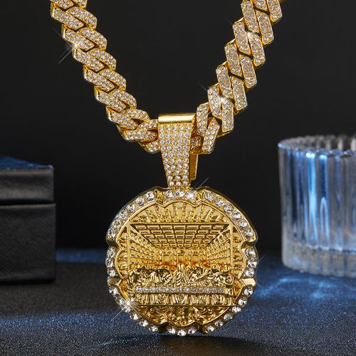 Gold Last Supper Pendant Necklace