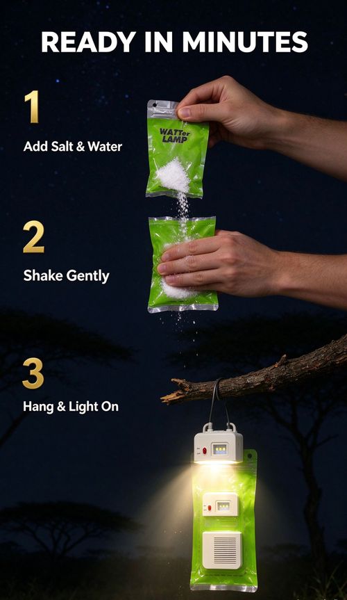 Work Hiking Waterproof Outdoor LED Tent Light Camping Lantern Salt and Water Salt Water Lamp