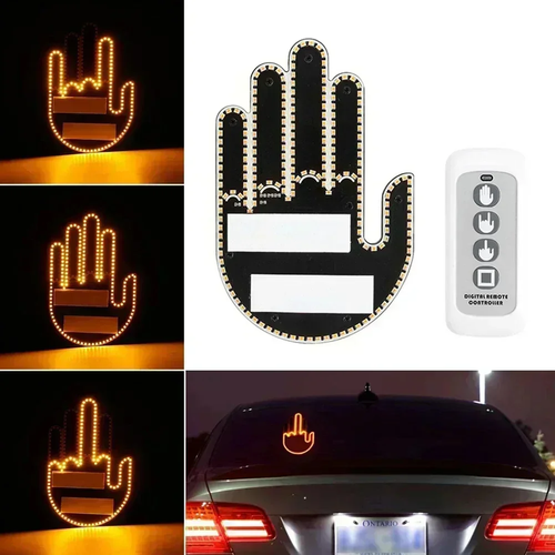 Middle Finger Brake Light – Funny Car Party Lamp