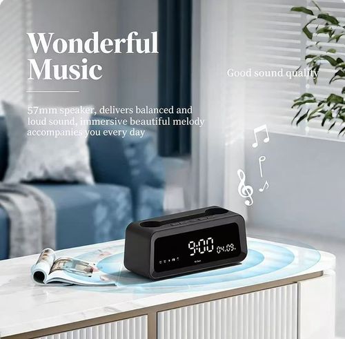 Wireless Bluetooth Speaker with Perpetual Calendar, Alarm Clock, and Temperature Display — Multifunctional Desktop Bluetooth Speaker