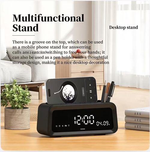 Wireless Bluetooth Speaker with Perpetual Calendar, Alarm Clock, and Temperature Display — Multifunctional Desktop Bluetooth Speaker
