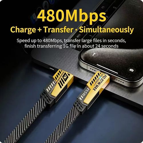 Mecha 4 in 1 Data Cable: Super Fast Charging Cord Dual Input, Dual Output