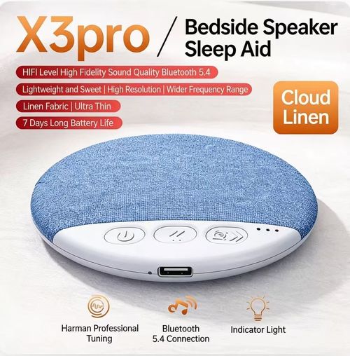 Ultra-Thin Bluetooth Pillow Speaker with Bluetooth 5.4