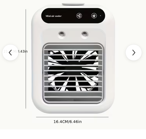 Spray mini desktop cooling fan, dormitory mobile air cooler, small cold air blower