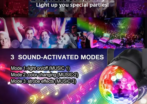 USB stand Magic ball light RGB rotating stage light