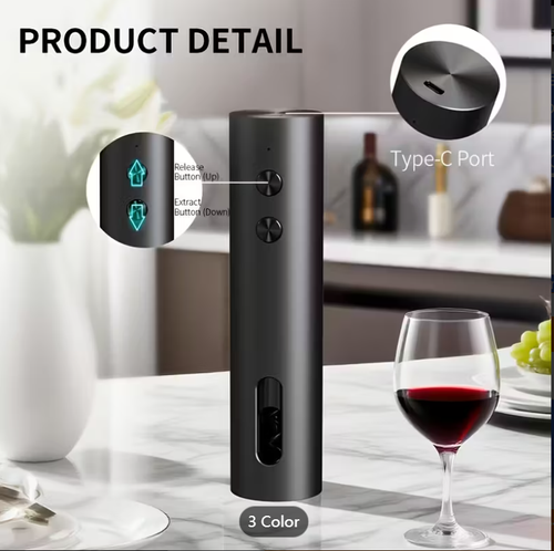 Rechargeable electric wine opener
