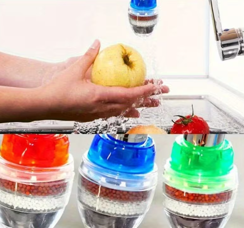 6pcs Color Activated Carbon Water Purifier Set for Kitchen and Bathroom Faucets, No Need for Basic Purification. Ideal for Drinking Water, Effective Removal of Impurities. Can Be Easily Installed on Faucets and Used with Boiling Water.