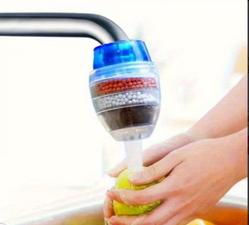 5-layer water filter with activated carbon for faucet splash prevention