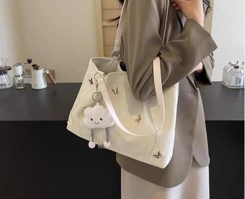 法國MlcanIKans托特包斜挎女包包新款女大學生上課通勤單肩包