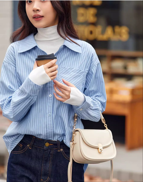包包女2025新款春夏女士百搭單肩斜挎包小衆設計女式女款馬鞍女包