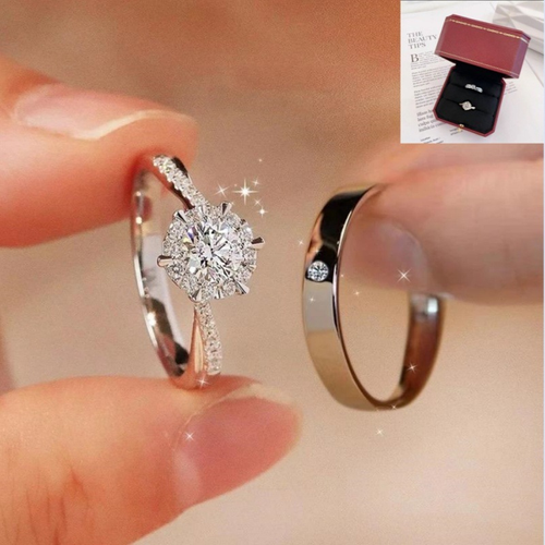 ✨Moissanite from the Stars-True Love Ring💕Men's ring + Women's ring