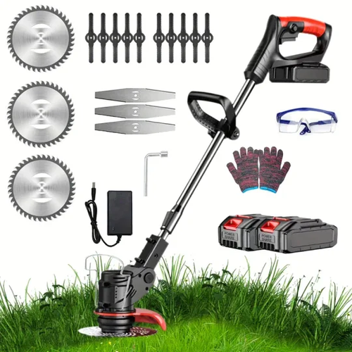 Multi-Functional electric Lawn Mower & Trimmer, Cordless Brush Cutter Hedge Pruner, Lawn Edge Trimmer For Garden Lawn Yard Maintenance