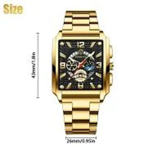 py⌚ Mens Gold Business Watch – Premium Look for Work and Special Occasions