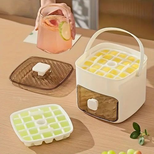 ❄️ One-Press Ice Cube Tray – Makes 48 Ice Cubes in Seconds