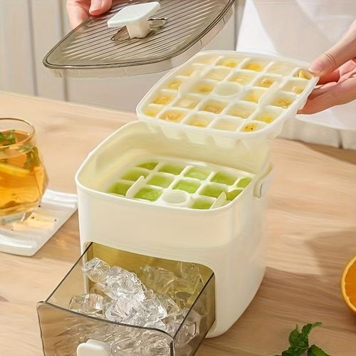 ❄️ One-Press Ice Cube Tray – Makes 48 Ice Cubes in Seconds