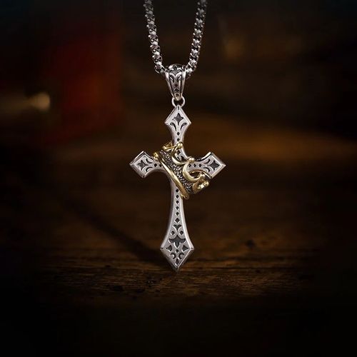 Kingdom Cross & Crown Pendant – A Symbol of Faith, Protection & God's Kingdom, Handcrafted for Believers Who Wear Their Faith with Pride 🙏🔥✨